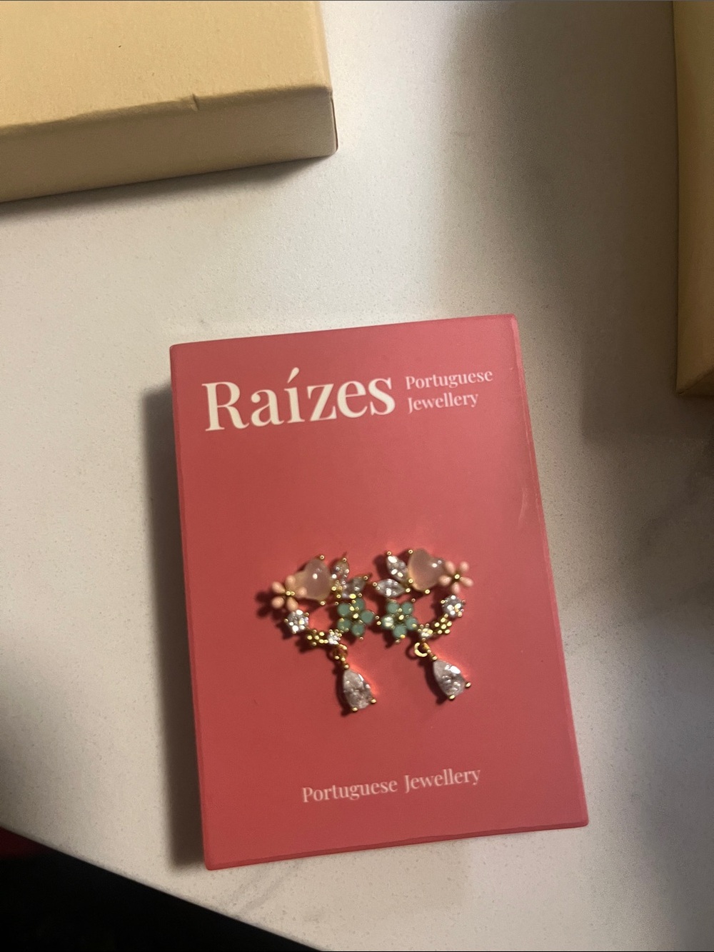 NWT Raizes Floral Arrangement Drop Earrings